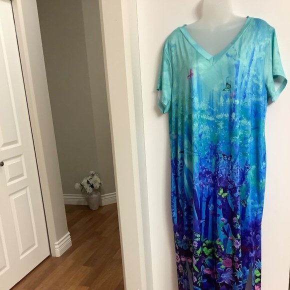 NEW: SHEIN Leisure Dress - butterflies Sz XL 42-43 bust - Picture 2 of 8